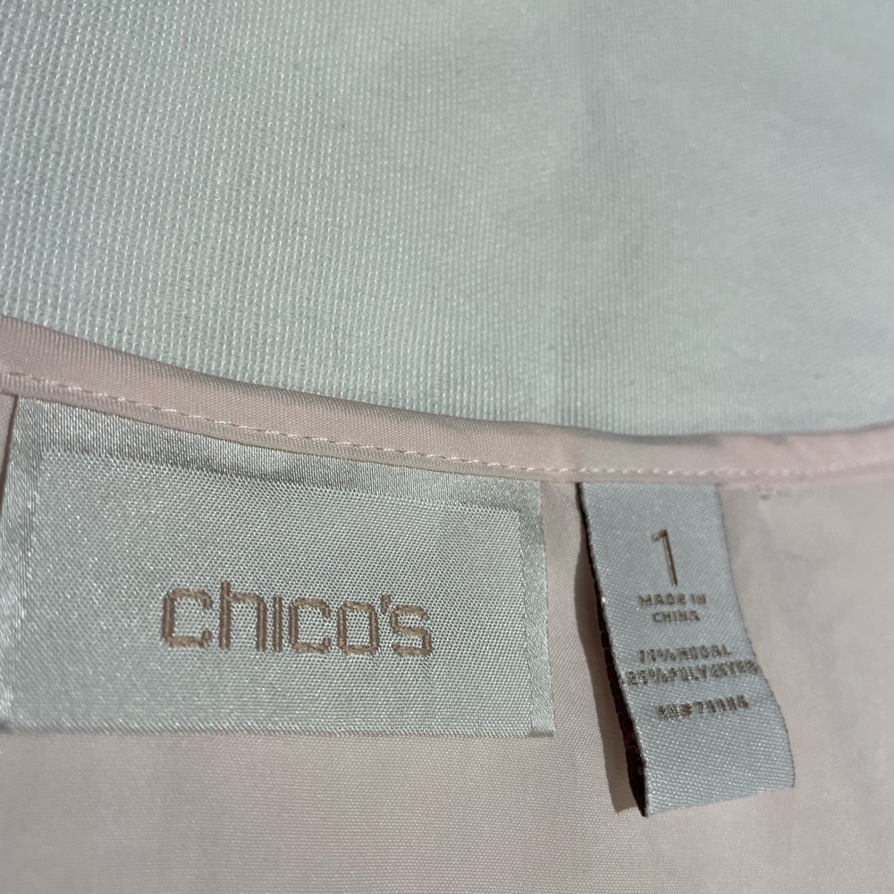 Chico’s Elegant Petal Pink Sleeveless Shell Top Size 1 - Picture 9 of 9